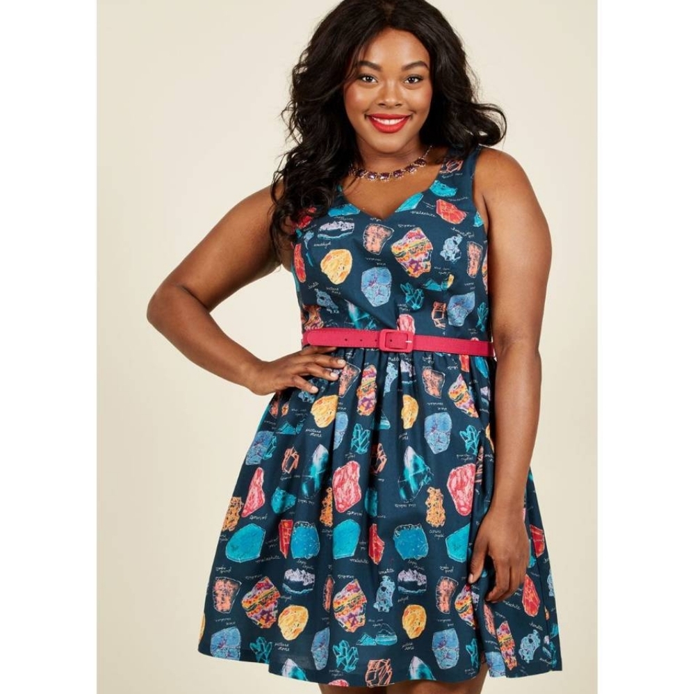 Modcloth Zest of the Bunch Dress in Geodes